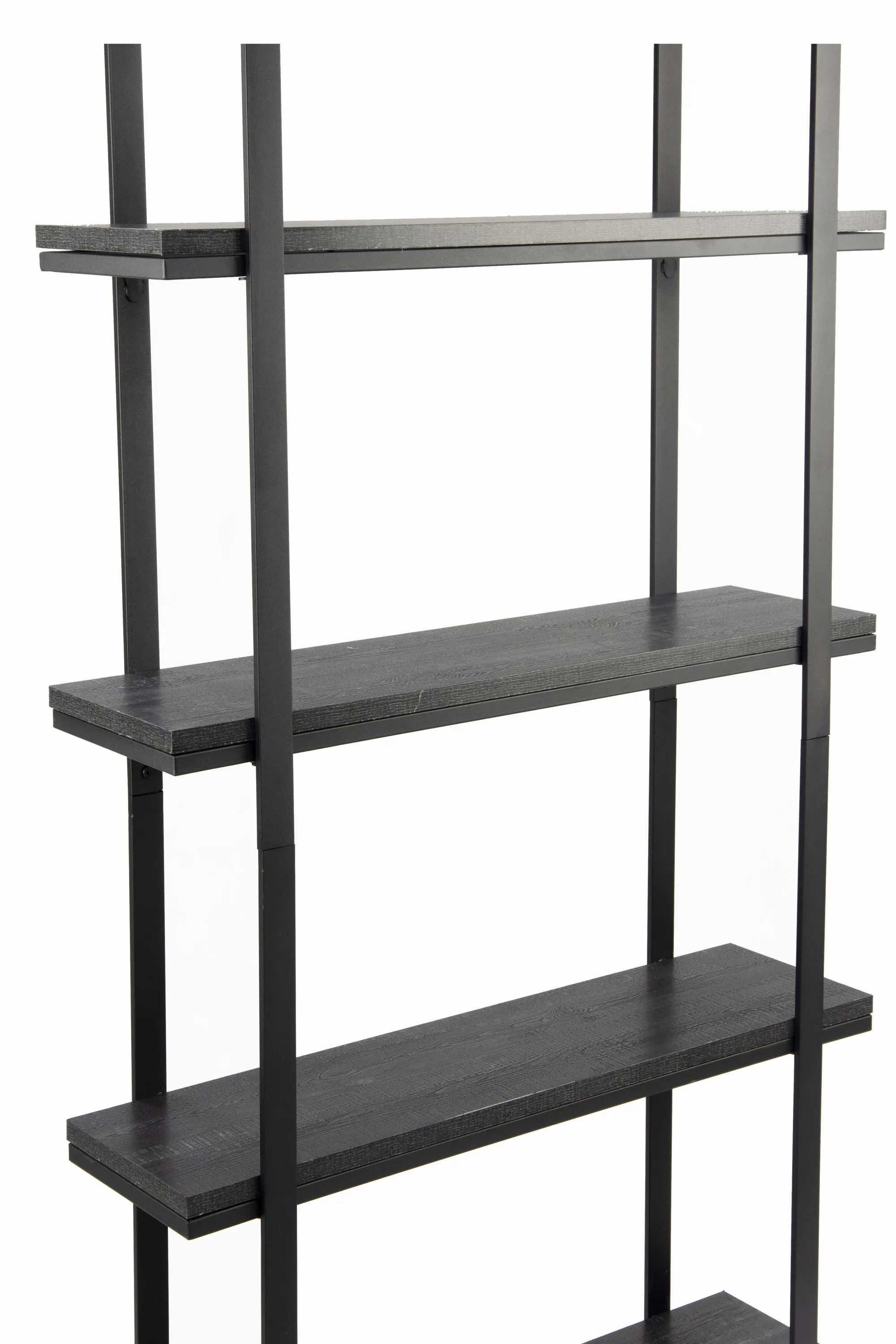 32"W X 11"D X 70.9"H 5-layer Metal Shelf-Bookshelf- 5-tire storage shelf -Bookcase, BLACK