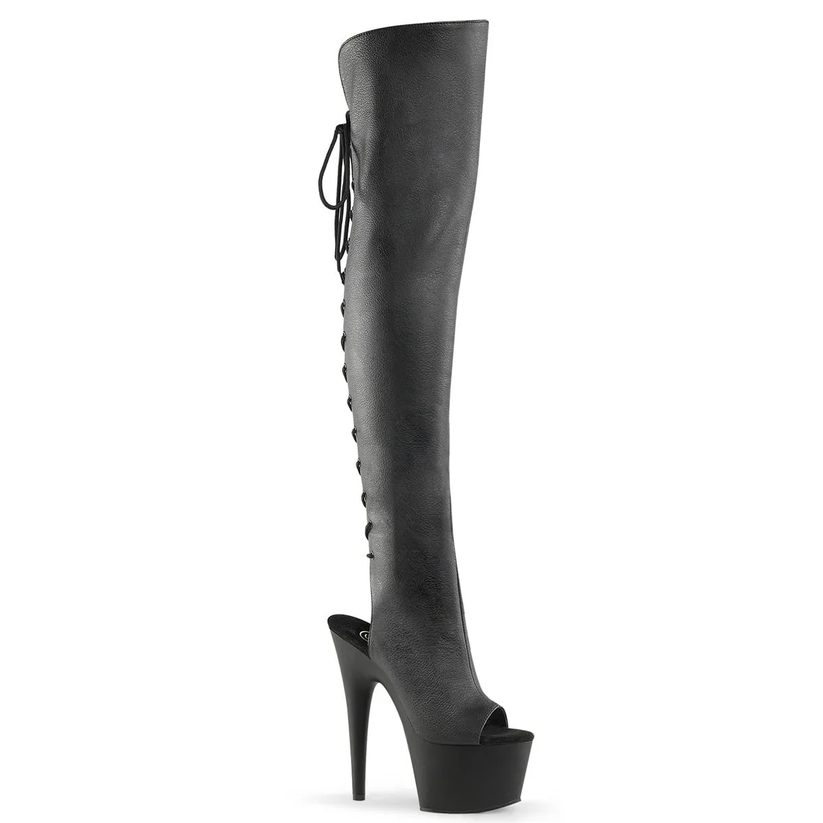 7" Open Toe Thigh Boot  (ADORE-3019)