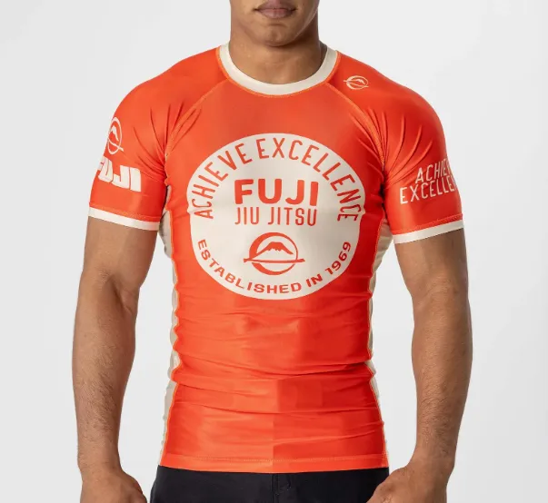 Achieve Excellence Flex Lite Rashguard Orange by Fuji