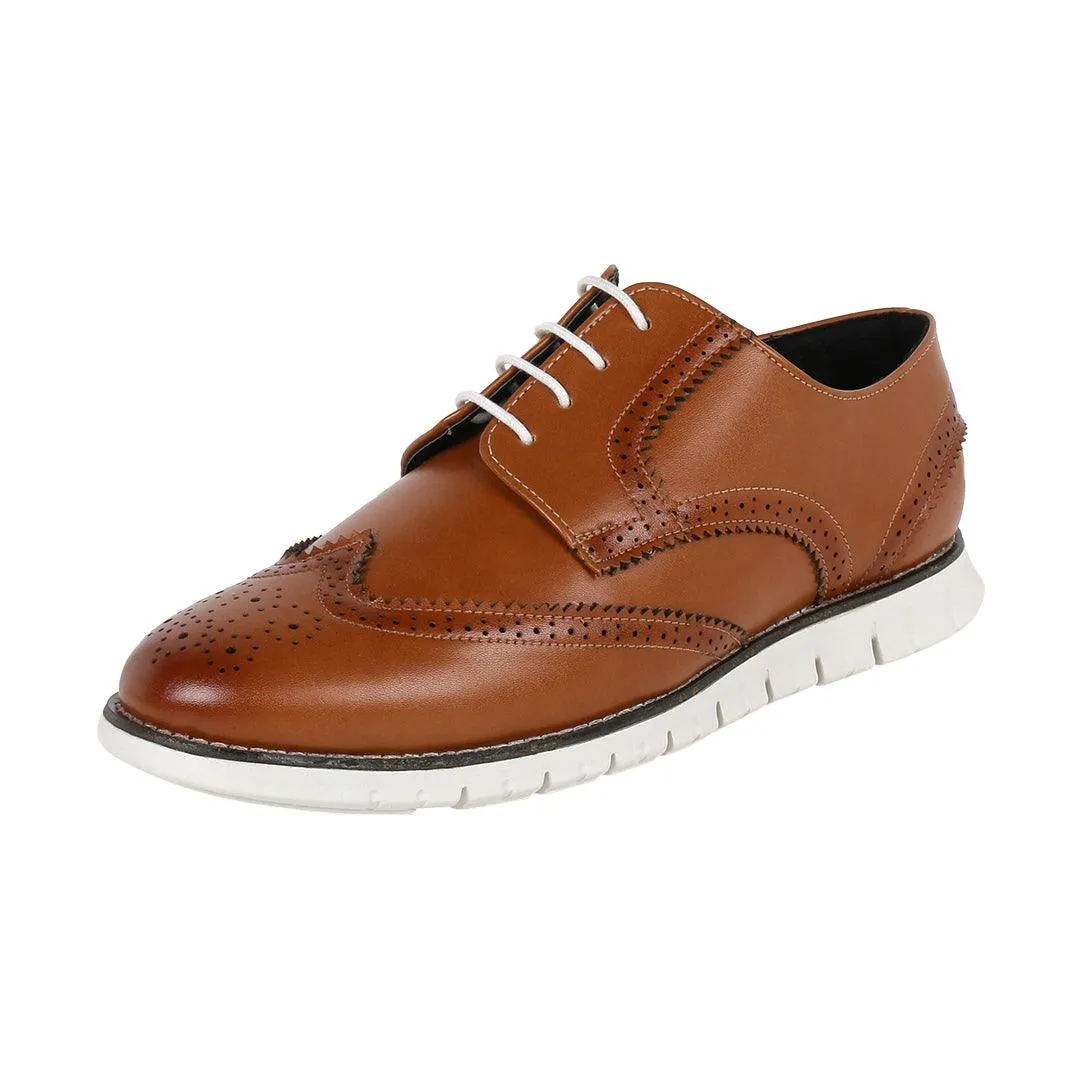 Allen Wingtip Tan Brogue Sneakers