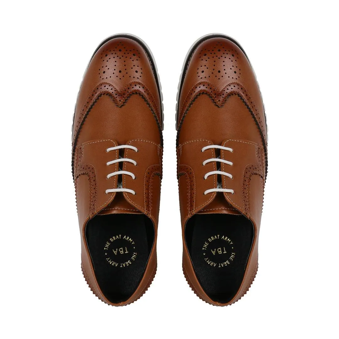 Allen Wingtip Tan Brogue Sneakers