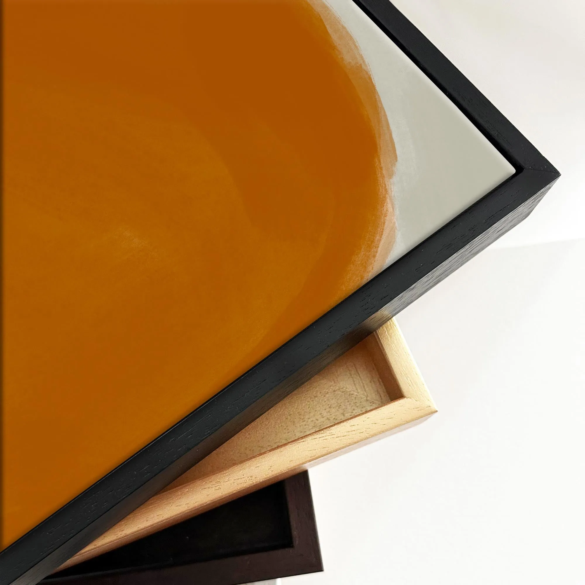 Balancing Act Burnt Orange Framed Canvas