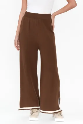 Calgari Chocolate Trim Knit Pants