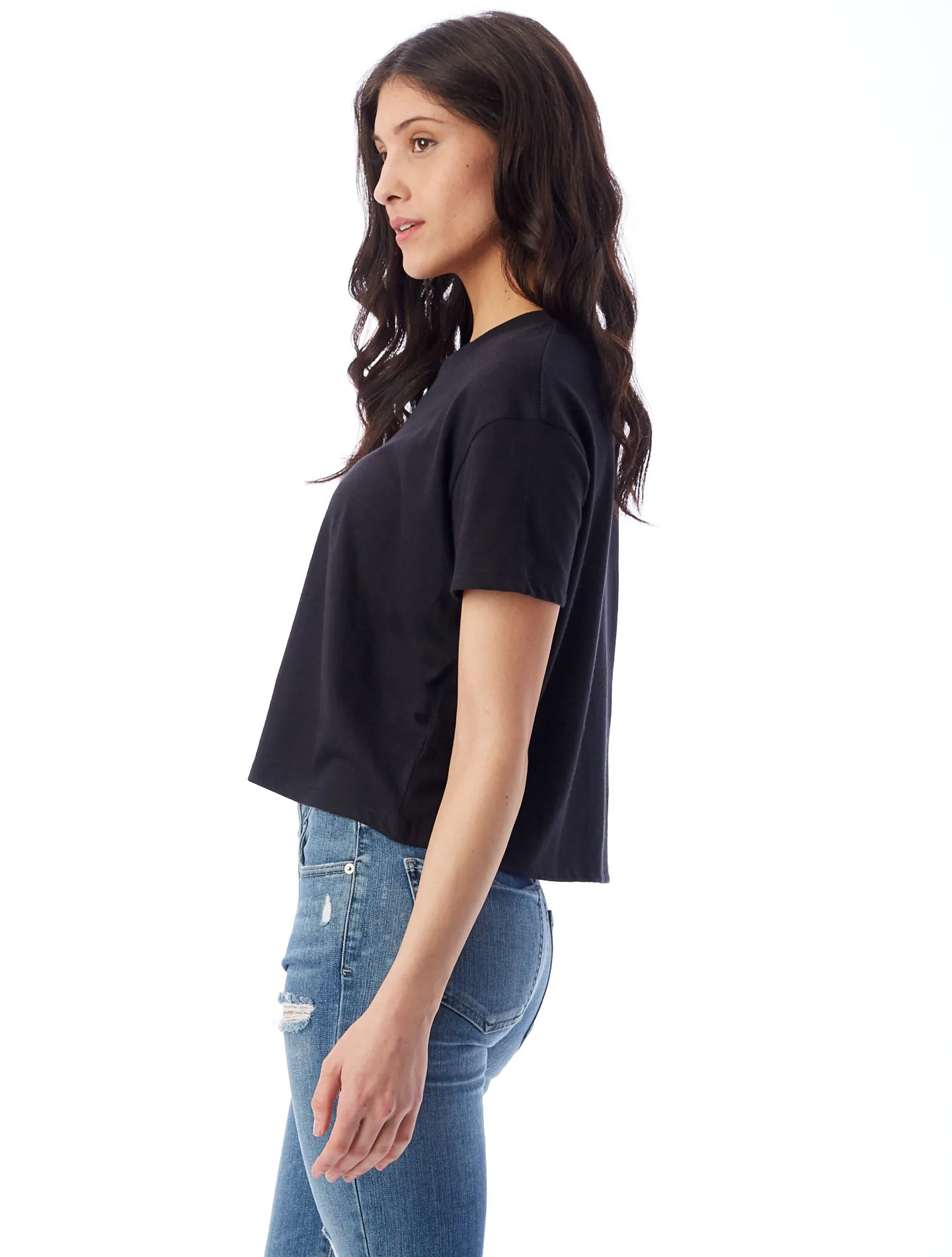 CHOOSE JOY Women's Cropped Tee - Black