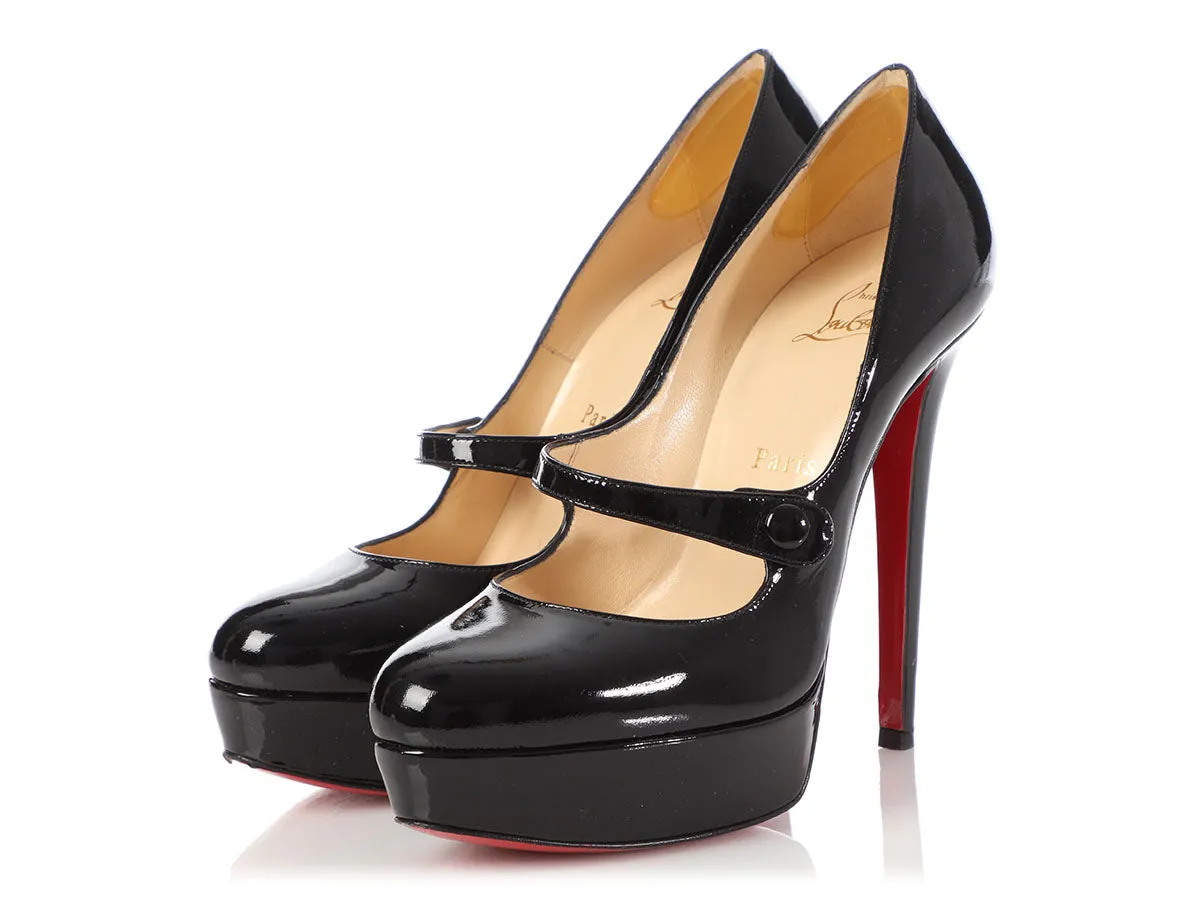 Christian Louboutin Black Patent Relika 140 Platform Pumps