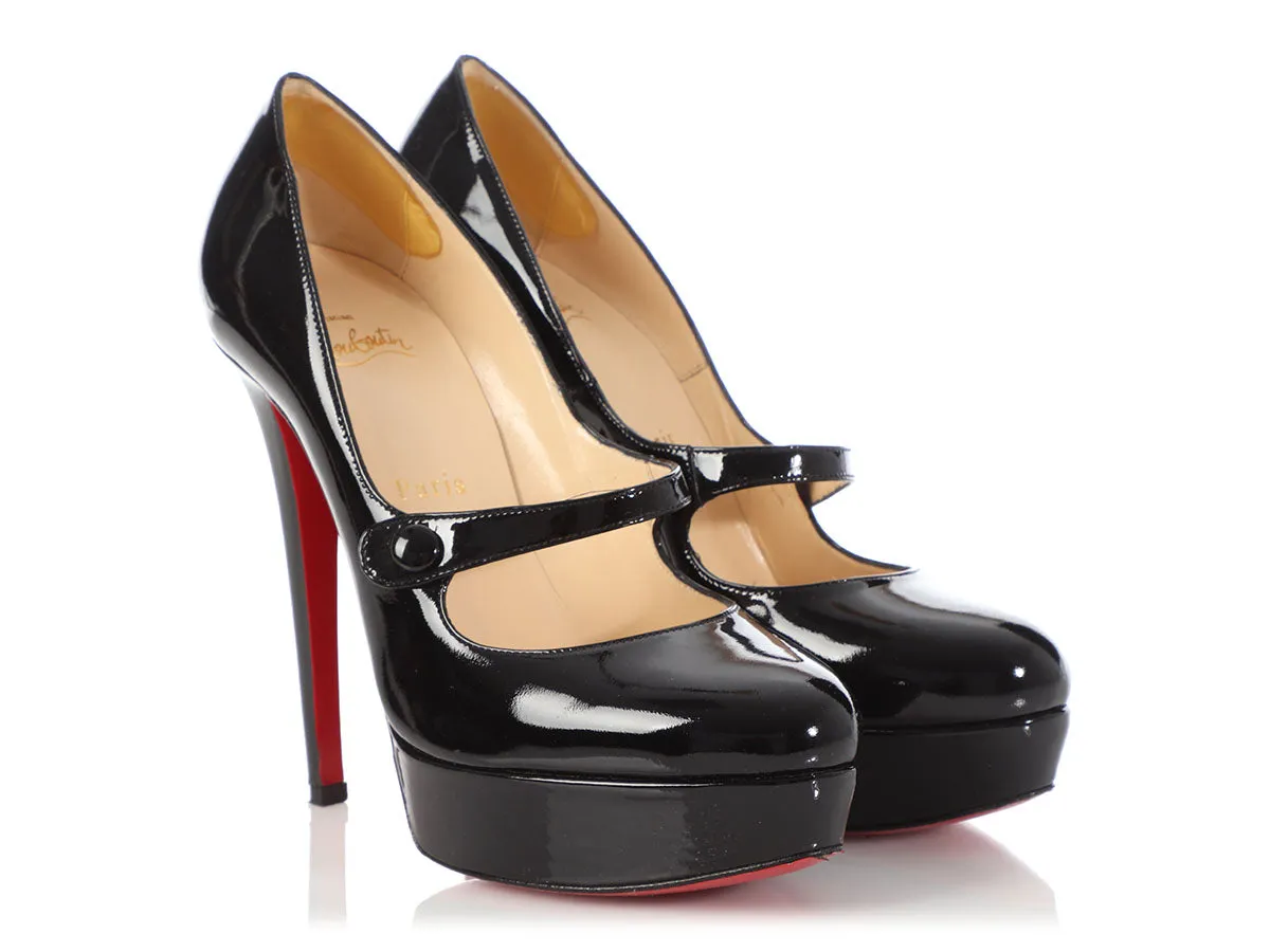 Christian Louboutin Black Patent Relika 140 Platform Pumps