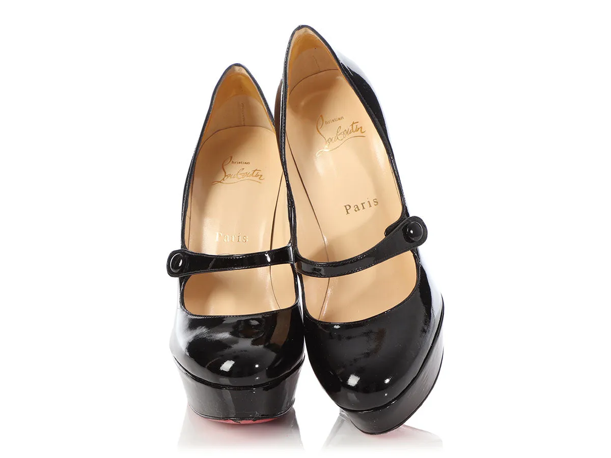 Christian Louboutin Black Patent Relika 140 Platform Pumps