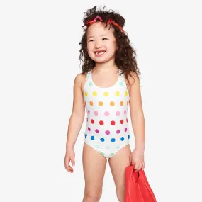 Clearance tank swimsuit in rainbow dot