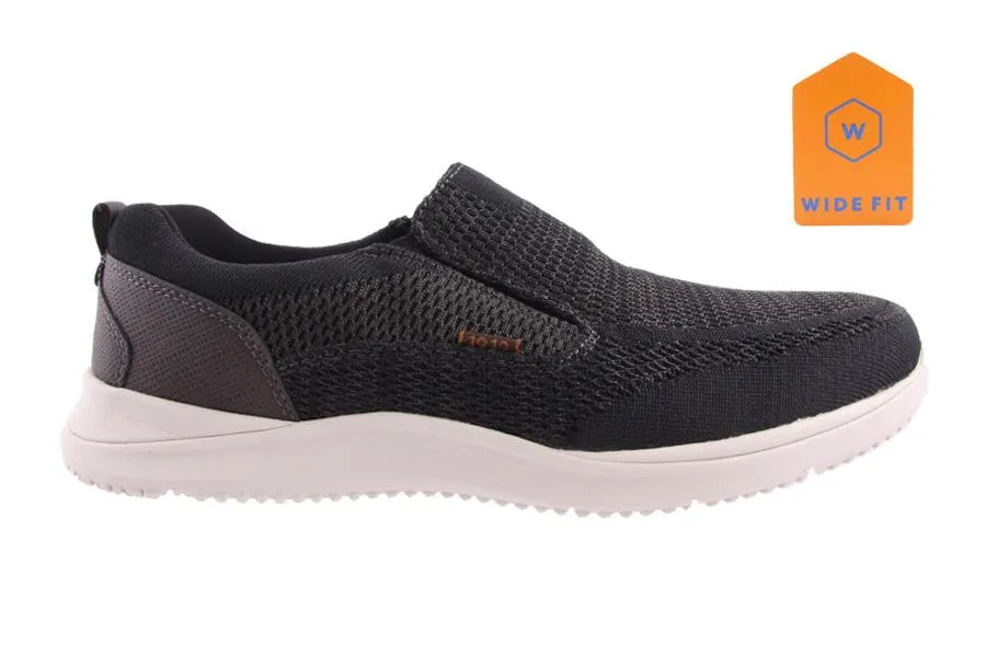 CONWAY KNIT-SLIP ON DARK GREY