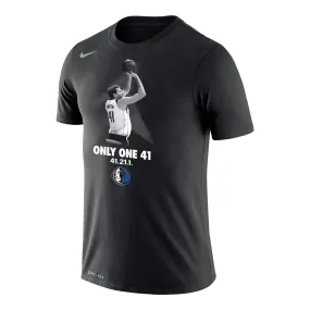 DALLAS MAVERICKS NIKE DIRK ONLY ONE 41 BLACK TEE