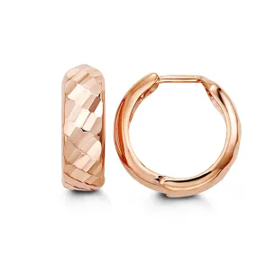 Faceted Huggie Earring