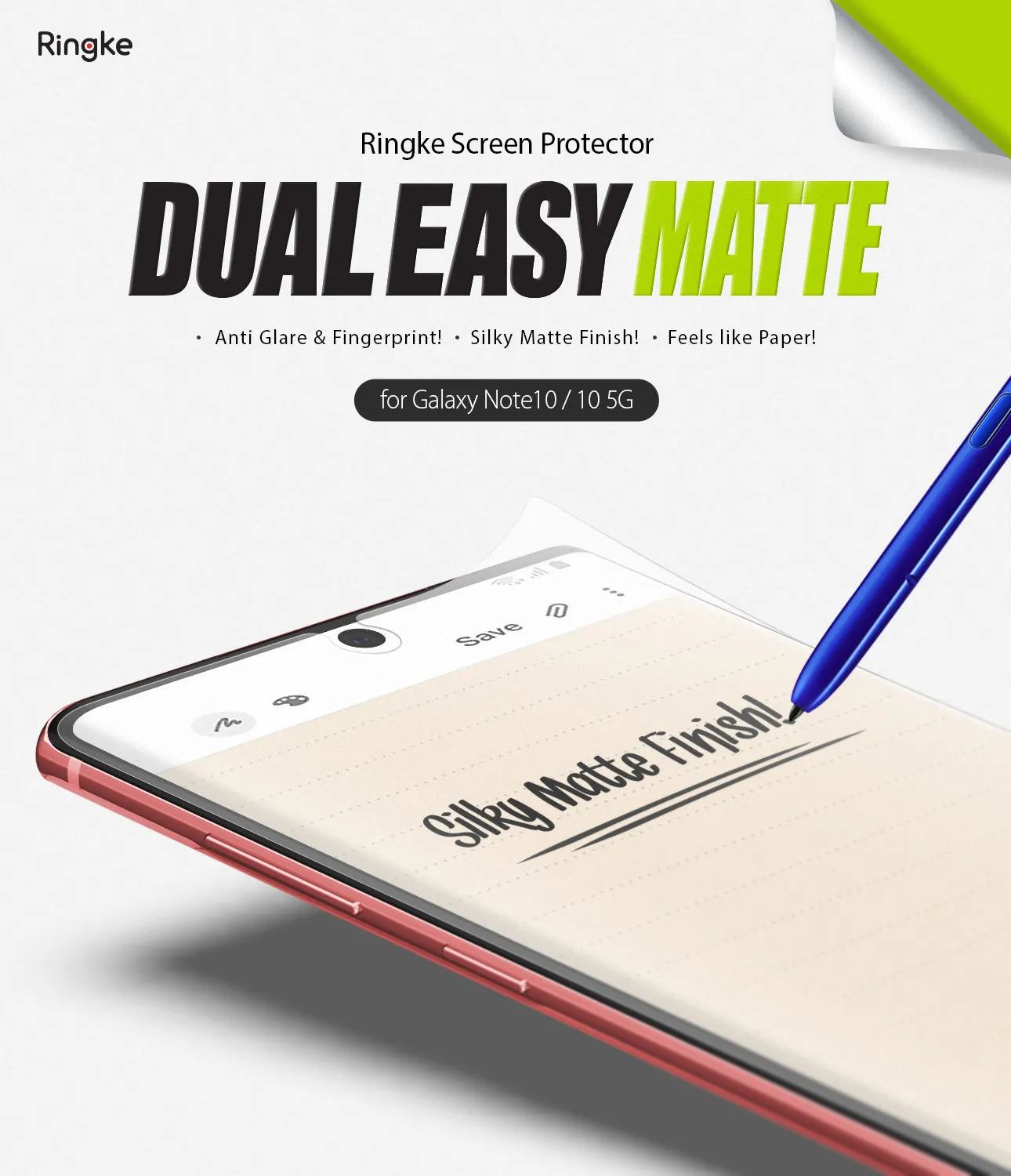 Galaxy Note 10 Screen Protector | Dual Easy Film Matte