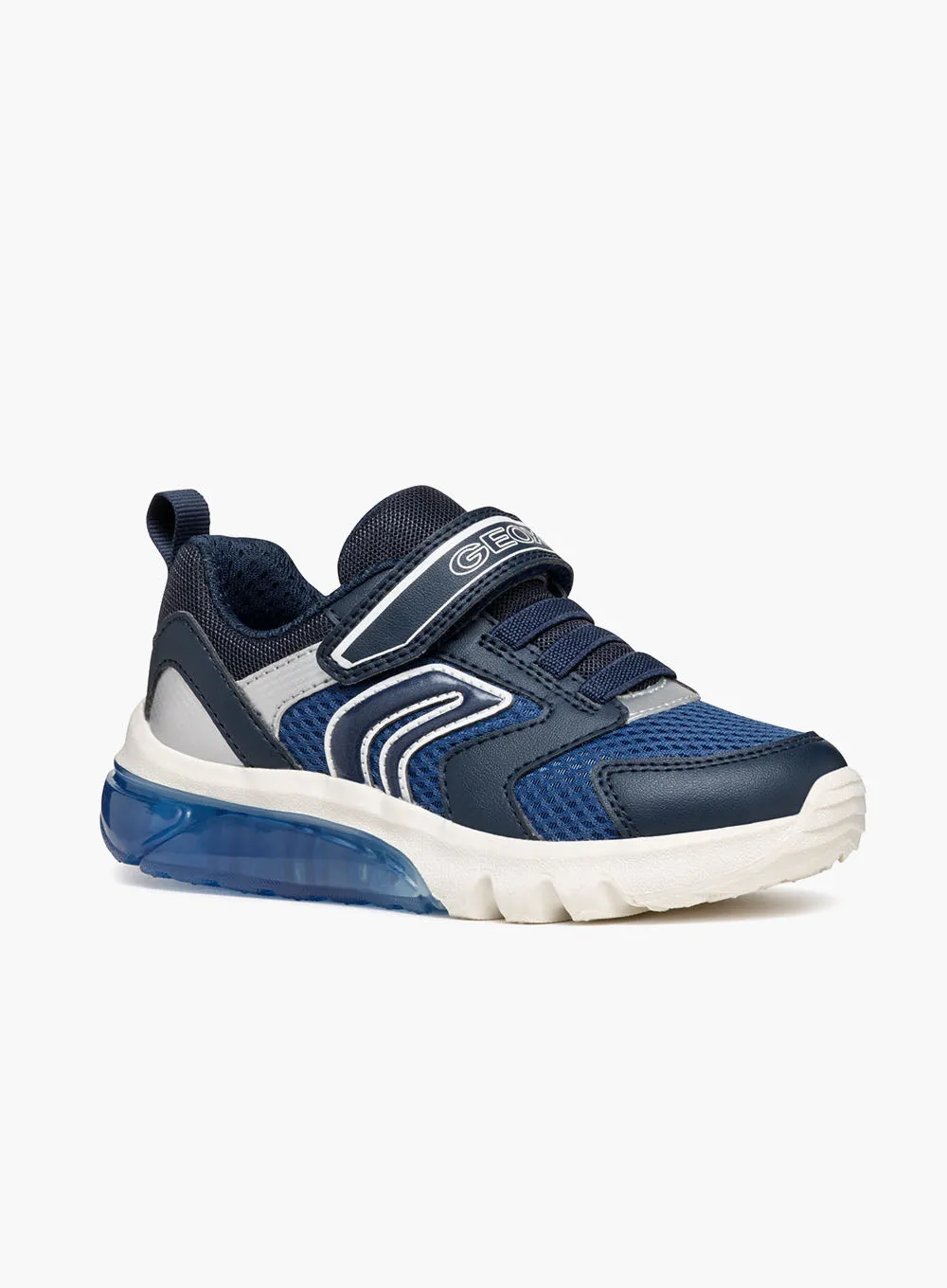 Geox Jr Ciberdron Trainers in Navy/Avio