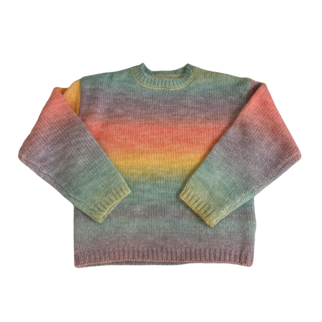 GIRL LS MULTI COLOR SWEATER