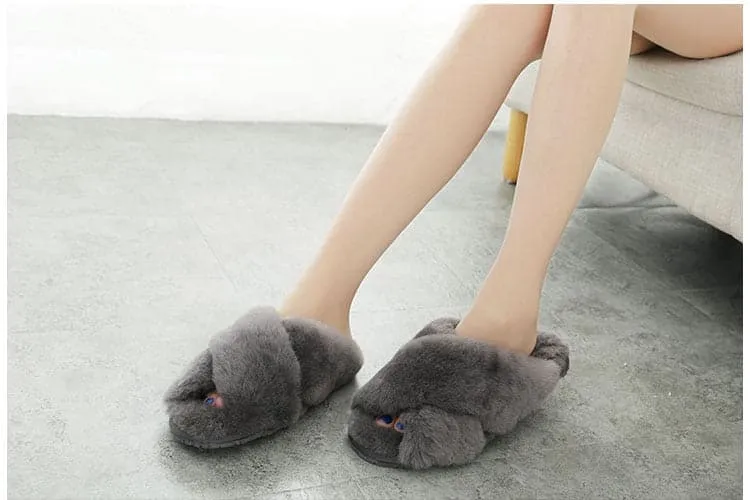 High Quality Warm Natural Wool Slippers