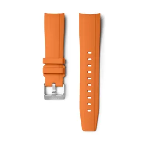 NMK801 Curved End SKX/SRPD Rubber Strap: Orange