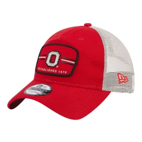 Ohio State Buckeyes Established Mesh Back Scarlet Adjustable Hat