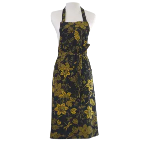 Passion Flower Black Turmeric Apron - SALE HOMEWARES