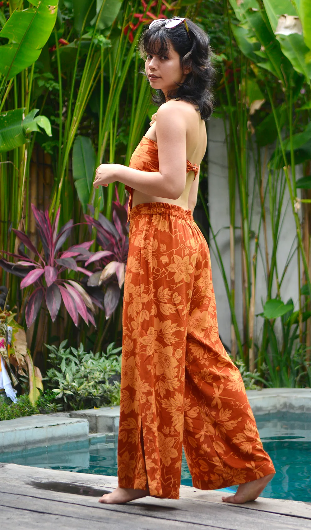 Passion Flower Spice Wide Leg Pants, 3 sizes