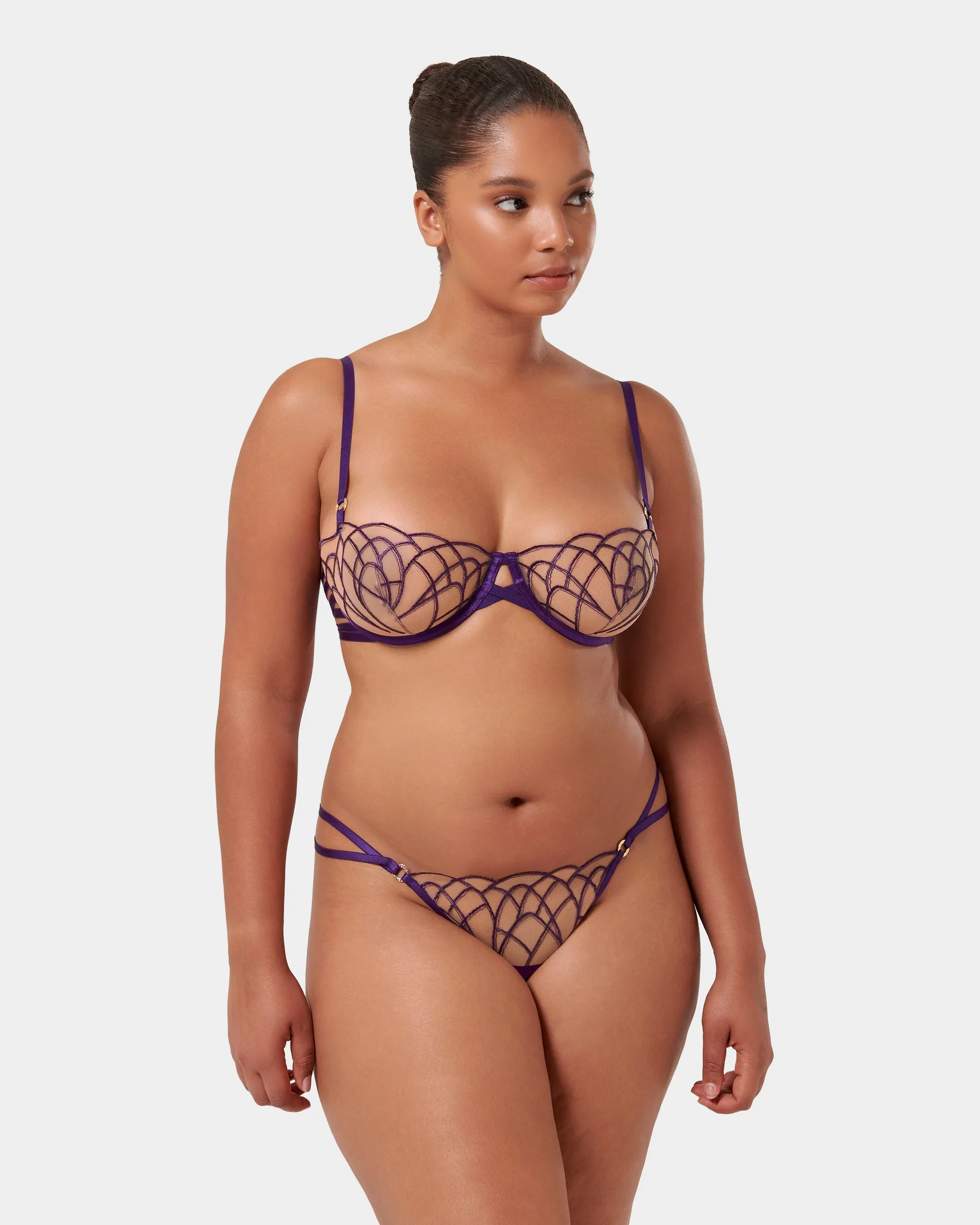 Set: Beatrix Acai Purple/Sheer