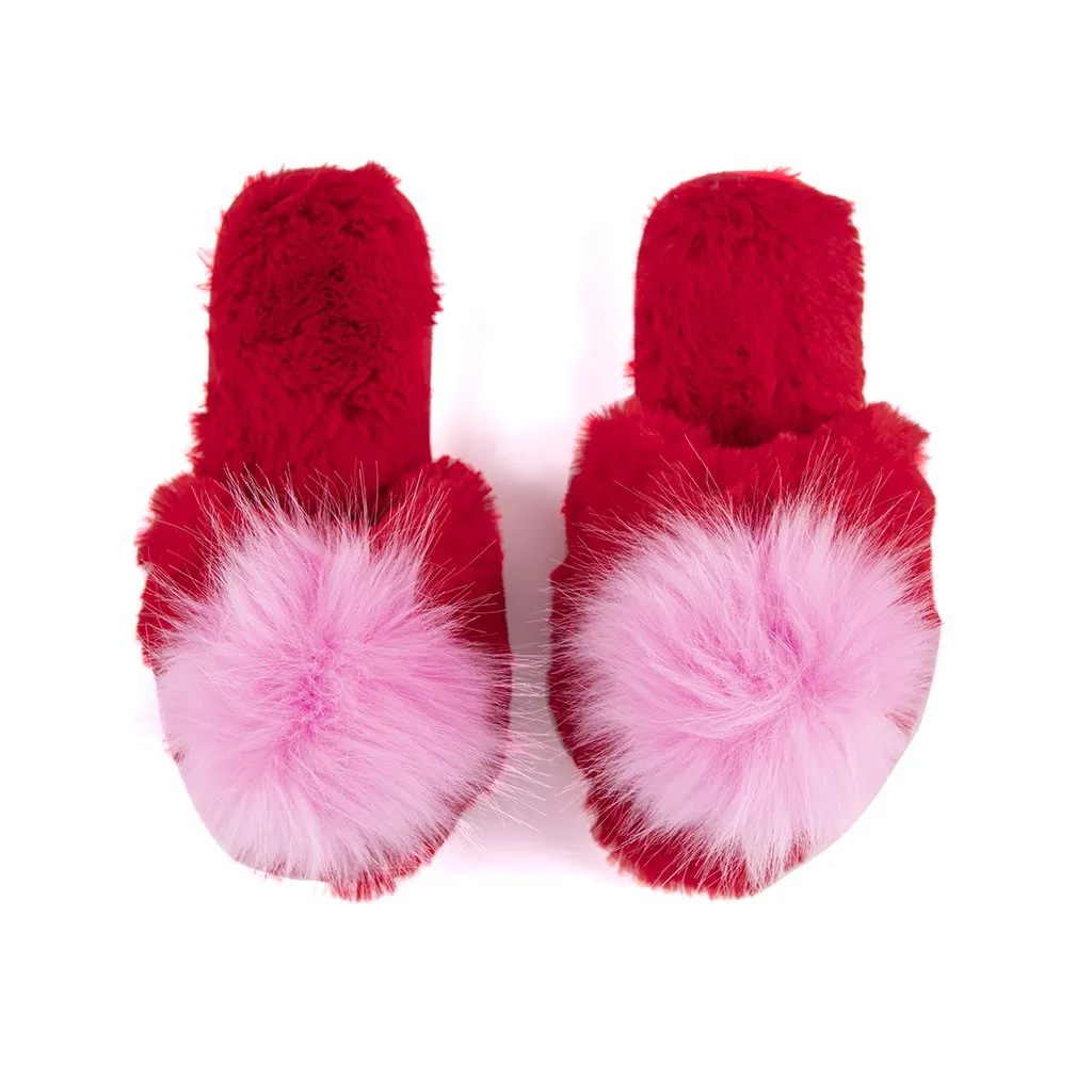 Shiraleah Amor Holiday Slippers, Red