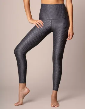 Silver Diamonds Jacquard Legging