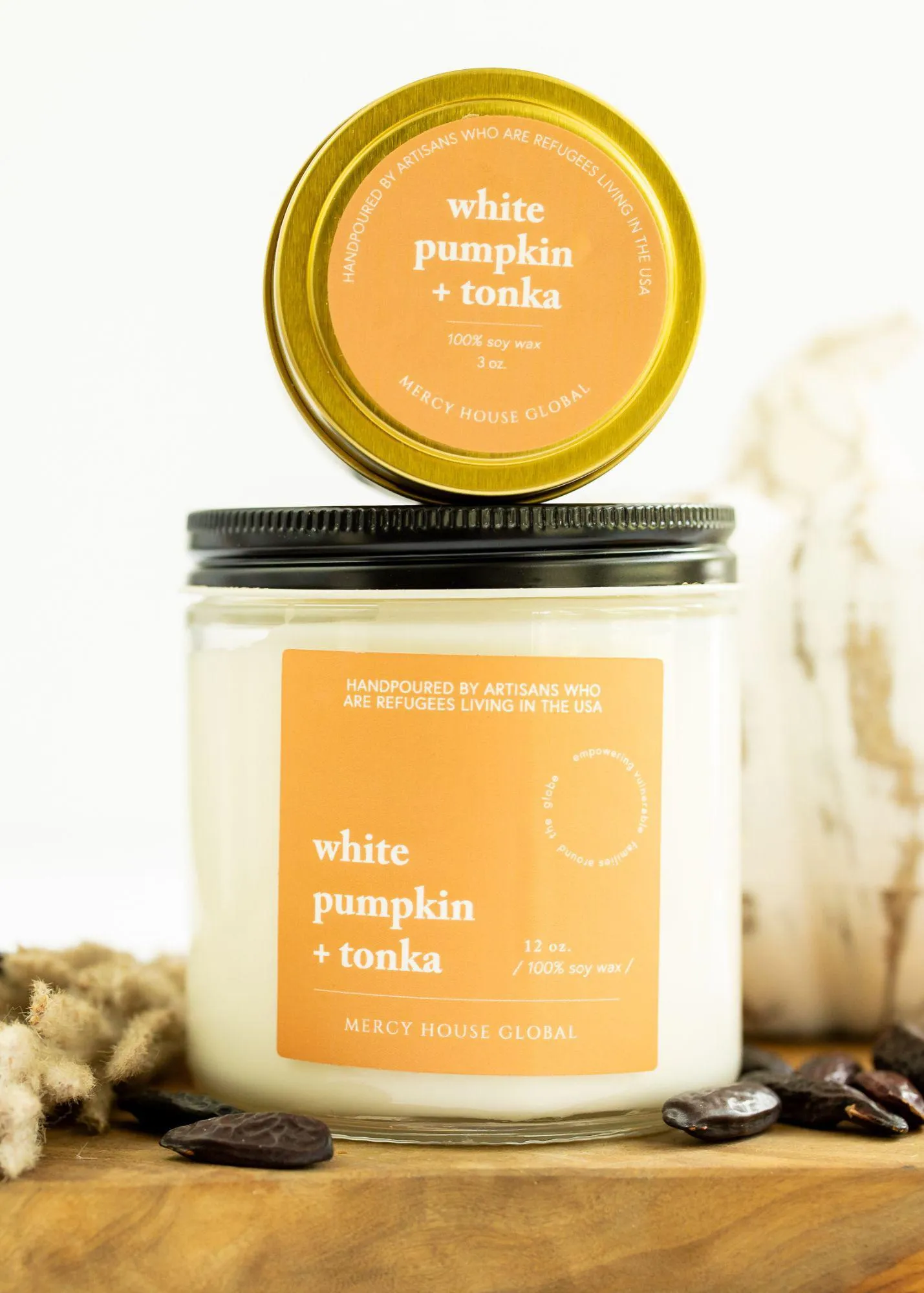 White Pumpkin   Tonka Candle | 3 oz. Tin