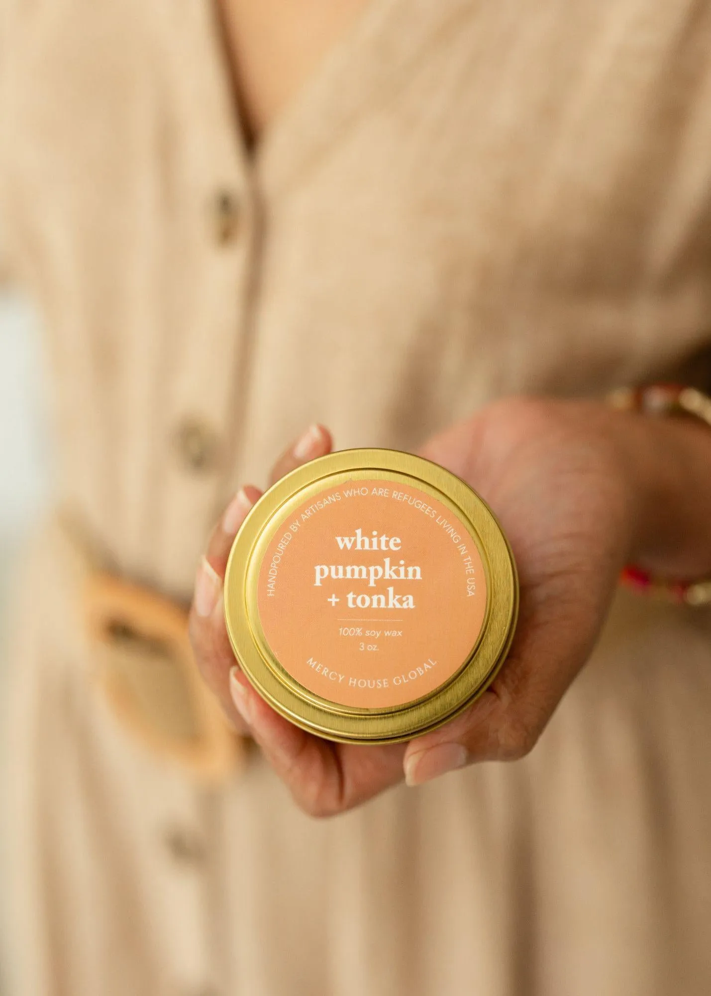 White Pumpkin   Tonka Candle | 3 oz. Tin