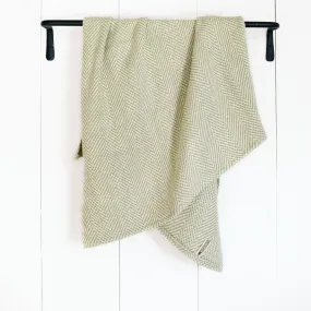 Willow Green Handwoven Baby Blanket