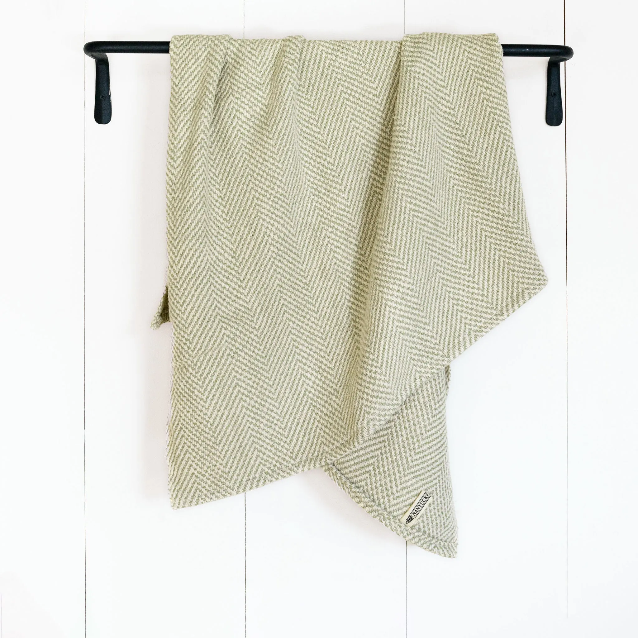 Willow Green Handwoven Baby Blanket